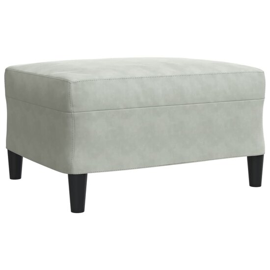 3-Delige Loungeset Met Kussens Fluweel Lichtgrijs