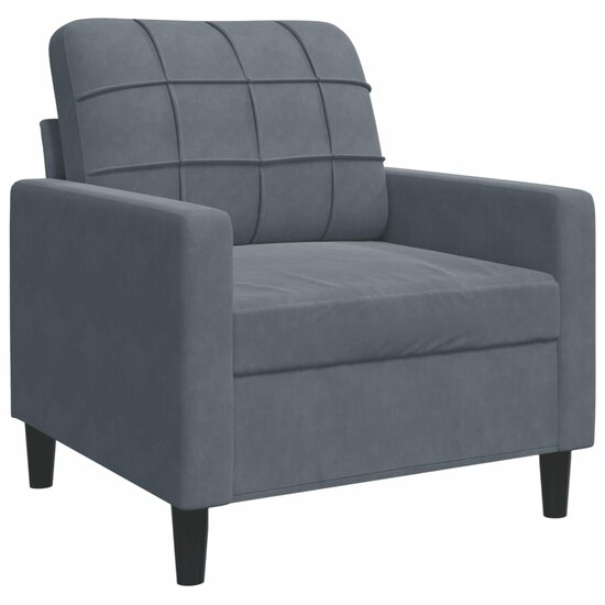 4-Delige Loungeset Met Kussens En Bolsters Fluweel Donkergrijs