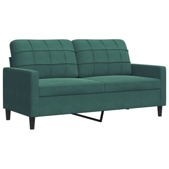 3-Delige Loungeset Met Kussens Fluweel Donkergroen