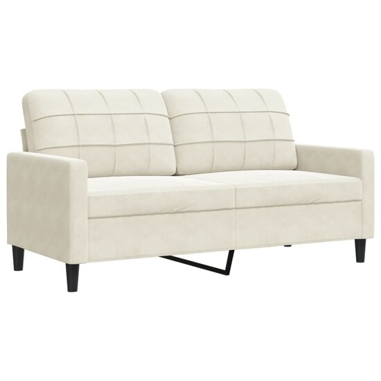 4-Delige Loungeset Met Kussens En Bolsters Fluweel Kleurig Cr&egrave;me