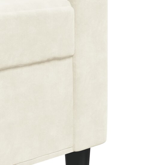 4-Delige Loungeset Met Kussens En Bolsters Fluweel Kleurig Cr&egrave;me