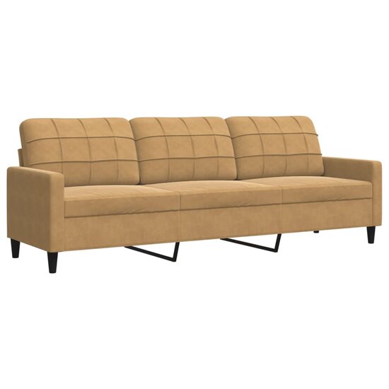 4-Delige Loungeset Met Kussens Fluweel Bruin