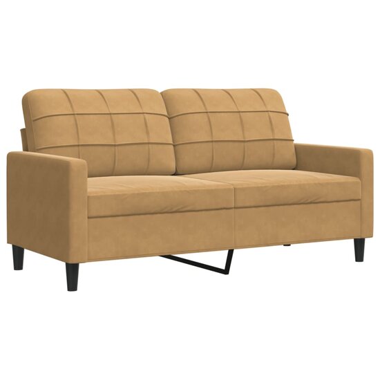 4-Delige Loungeset Met Kussens Fluweel Bruin