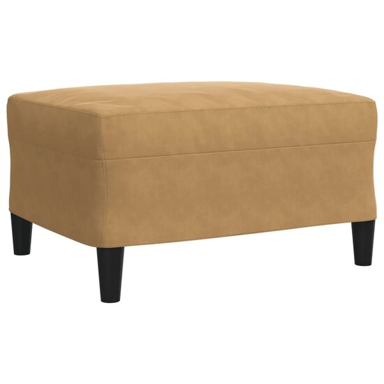 3-Delige Loungeset Met Kussens Fluweel Bruin