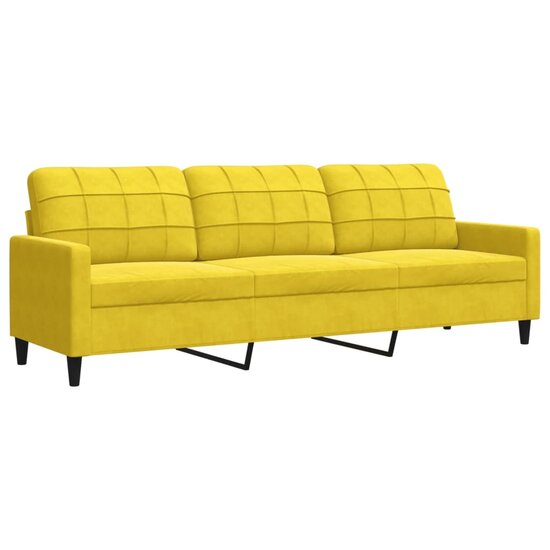 2-Delige Loungeset En Bolsters Fluweel Geel met kussens