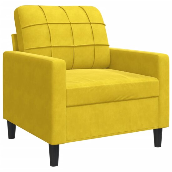 3-Delige Loungeset En Bolsters Fluweel Geel met kussens