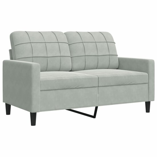 3-Delige Loungeset Met Kussens En Bolsters Fluweel Lichtgrijs