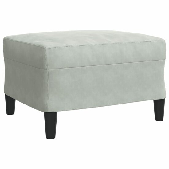 3-Delige Loungeset Met Kussens En Bolsters Fluweel Lichtgrijs
