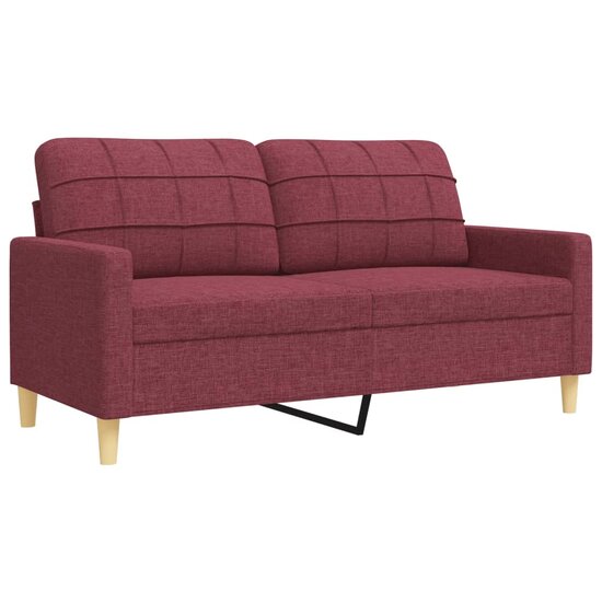 2-Delige Loungeset Stof Wijnrood