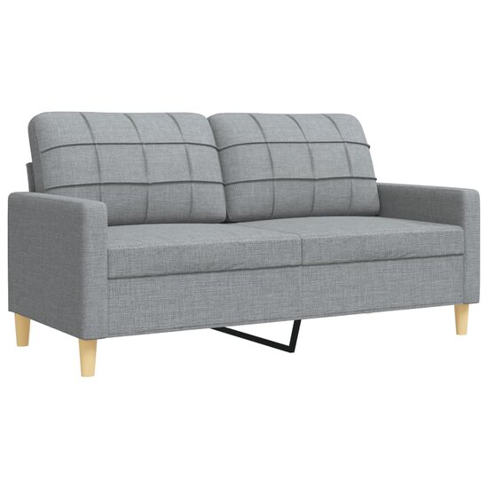 2-Delige Loungeset Stof Lichtgrijs