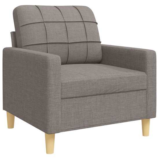 3-Delige Loungeset Met Sierkussens Stof Taupe
