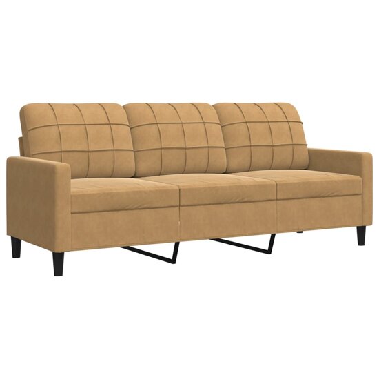 2-delige Loungeset met kussens en bolsters fluweel bruin