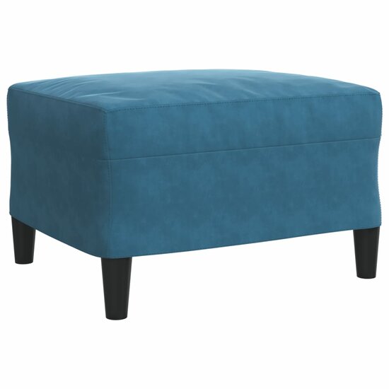 3-delige Loungeset met kussens en bolsters fluweel blauw