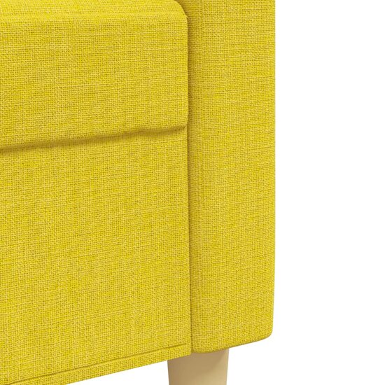 3-delige Loungeset met sierkussens stof lichtgeel