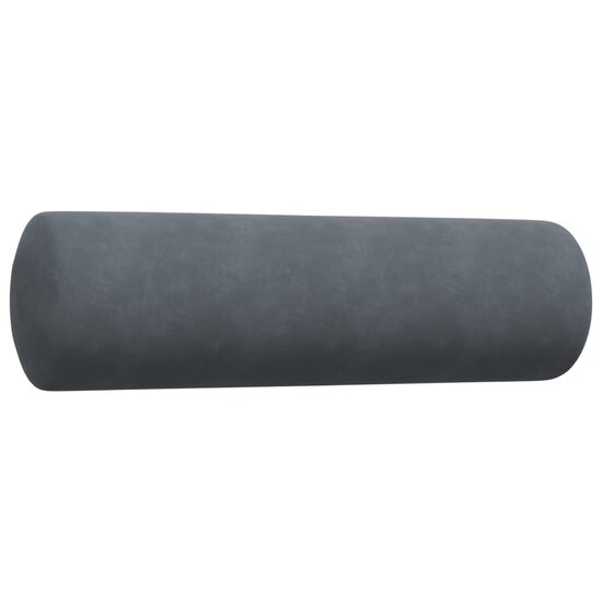 2-Delige Loungeset En Bolsters Fluweel Donkergrijs met kussens