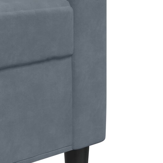 2-Delige Loungeset En Bolsters Fluweel Donkergrijs met kussens