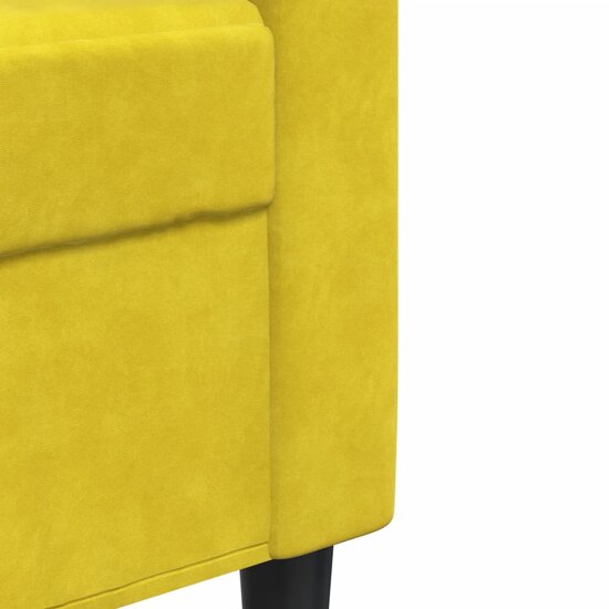 3-Delige Loungeset Met Kussens En Bolsters Fluweel Geel