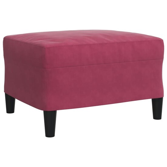 3-Delige Loungeset Met Kussens En Bolsters Fluweel Wijnrood