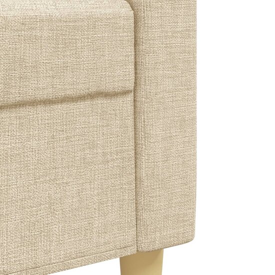 2-Delige Loungeset Stof Kleurig Cr&egrave;me
