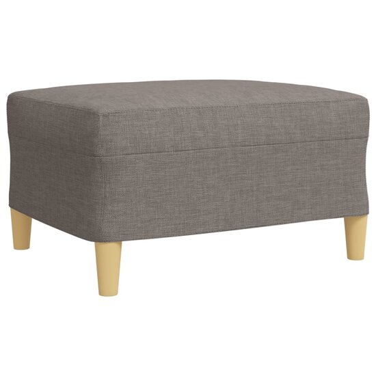 4-Delige Loungeset Stof Taupe Met voetenbank