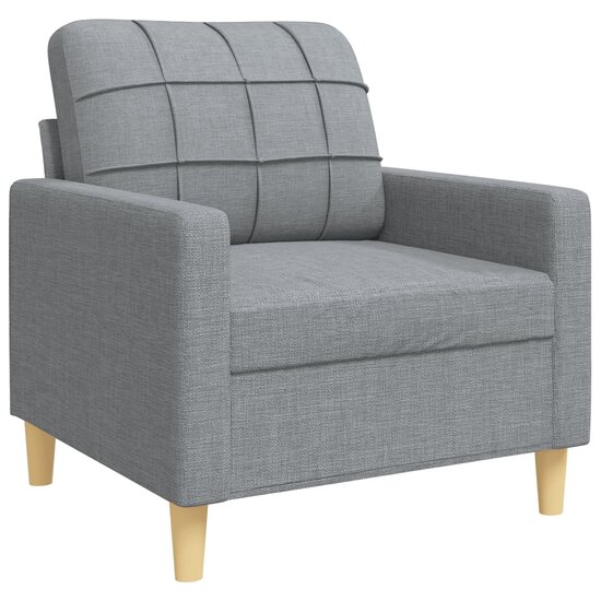 3-Delige Loungeset Stof Lichtgrijs