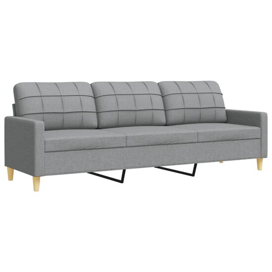 3-Delige Loungeset Stof Lichtgrijs