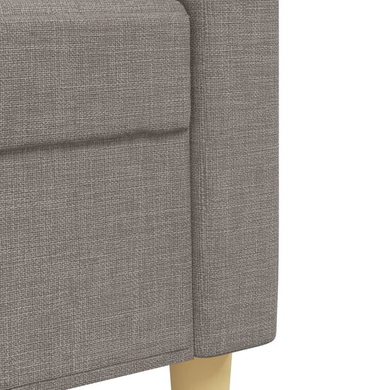 2-Delige Loungeset Met Sierkussens Stof Taupe