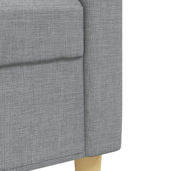 2-Delige Loungeset Met Sierkussens Stof Lichtgrijs