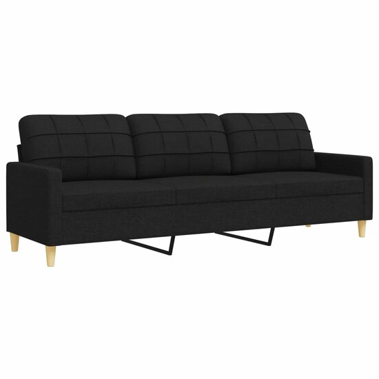 2-Delige Loungeset Stof Zwart