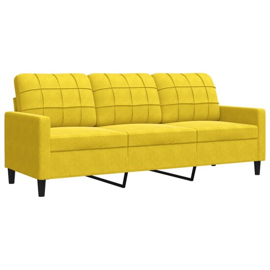 2-Delige Loungeset En Bolsters Fluweel Geel met kussens