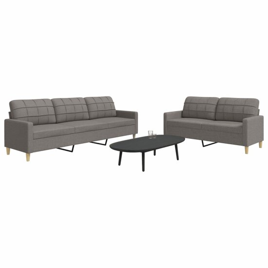 2-Delige Loungeset Stof Taupe