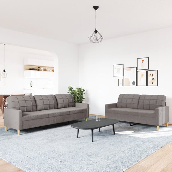 2-Delige Loungeset Stof Taupe