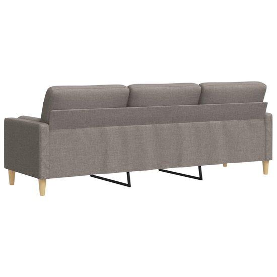 3-Zitsbank Met Sierkussens Stof 210 cm Taupe