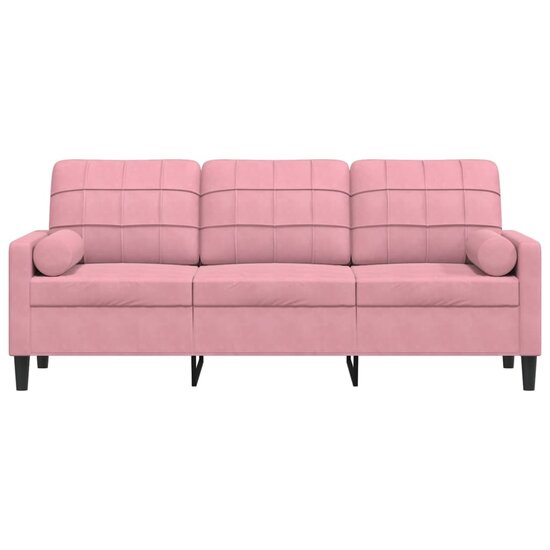 Driezitsbank Met Sierkussens Fluweel 180 cm Roze