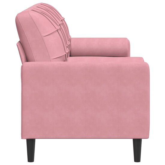 Driezitsbank Met Sierkussens Fluweel 180 cm Roze