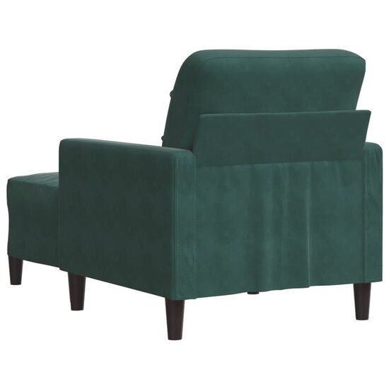 Fauteuil met voetenbank 60 cm fluweel donkergroen