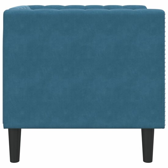 Fauteuil Chesterfield-stijl fluweel blauw