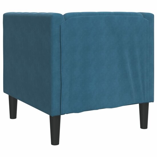 Fauteuil Chesterfield-stijl fluweel blauw