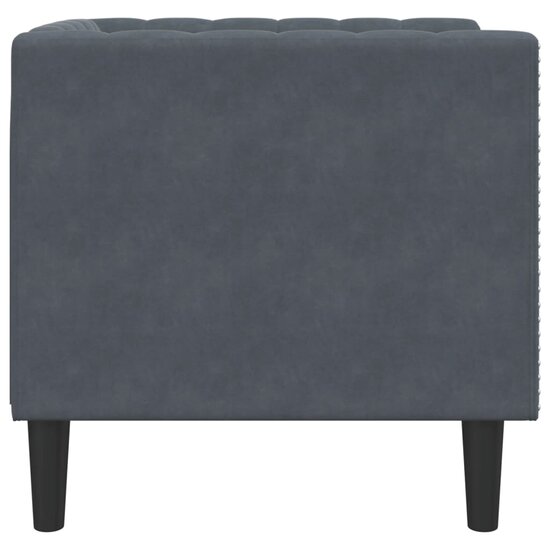 Fauteuil Chesterfield-stijl fluweel donkergrijs