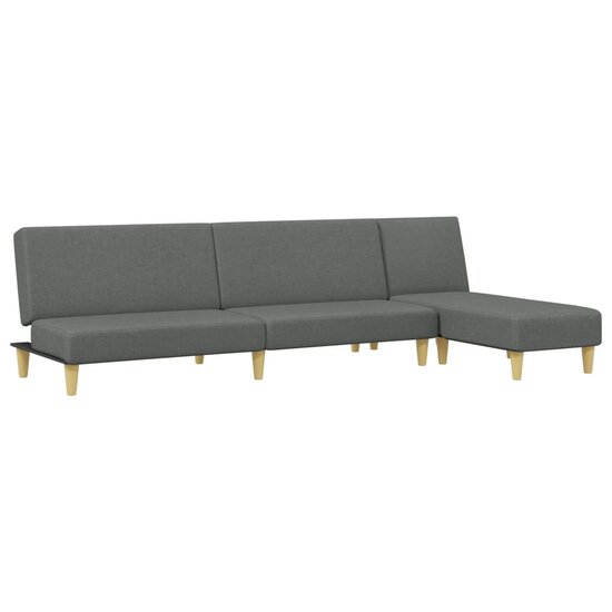 2-Delige Loungeset Stof Donkergrijs
