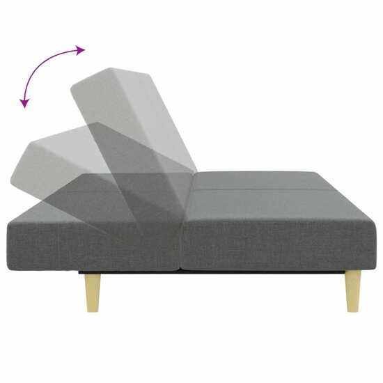 2-Delige Loungeset Stof Donkergrijs