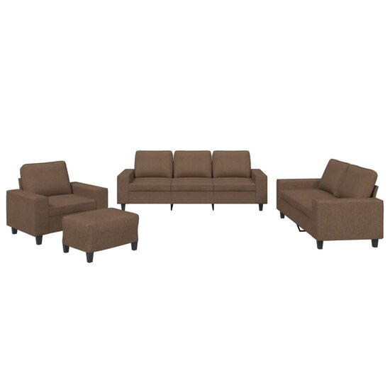 4-Delige Loungeset Stof Bruin