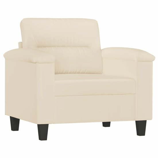 4-Delige Loungeset Met Kussens Microvezelstof Beige