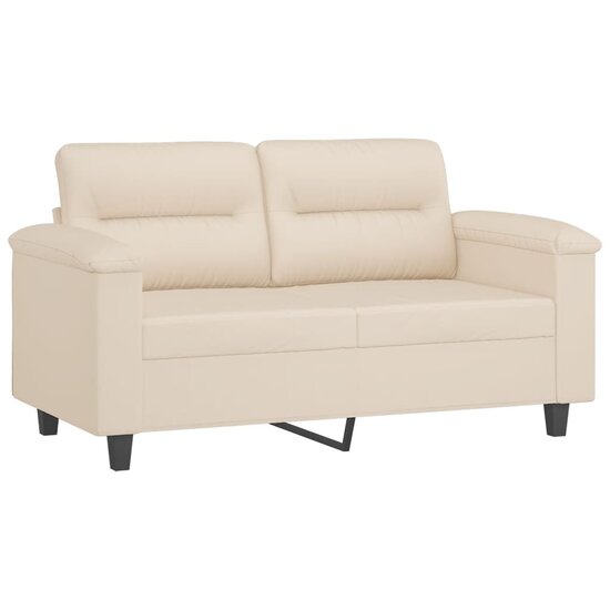4-Delige Loungeset Met Kussens Microvezelstof Beige