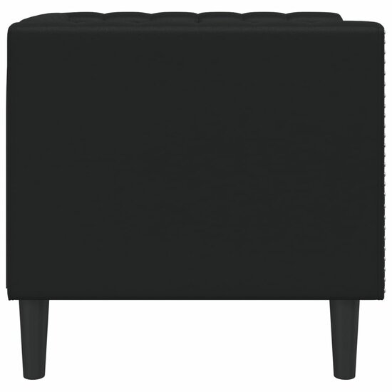 Fauteuil Chesterfield-Stijl Kunstleer Zwart