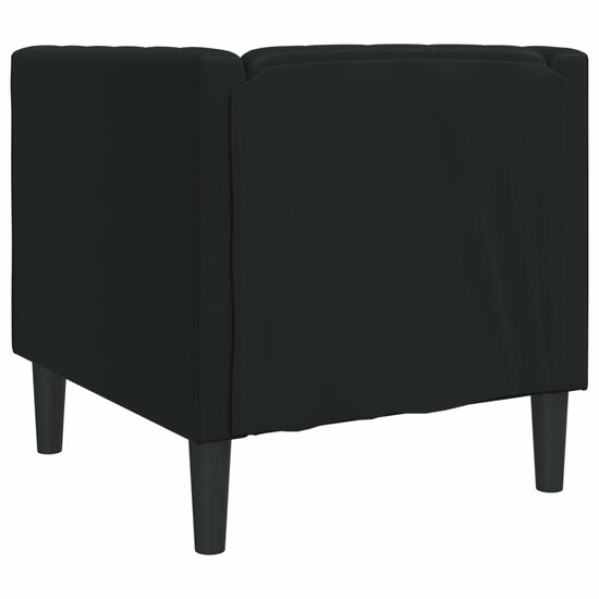 Fauteuil Chesterfield-Stijl Kunstleer Zwart