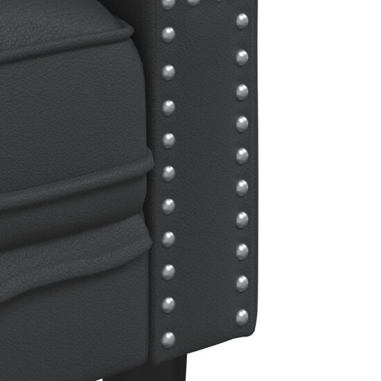 Fauteuil Chesterfield-Stijl Kunstleer Zwart