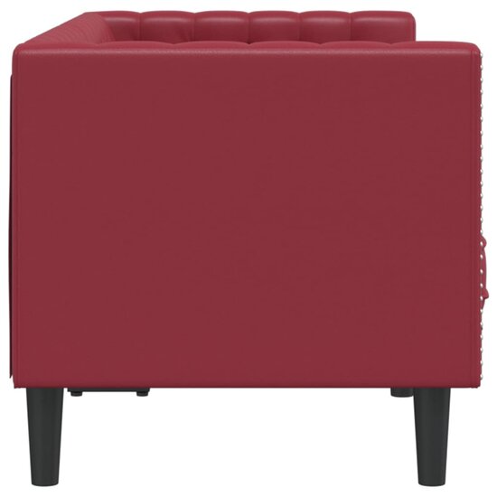 Chesterfield-Stijl Kunstleer Rood wijn Tweezitsbank