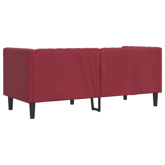 Chesterfield-Stijl Kunstleer Rood wijn Tweezitsbank