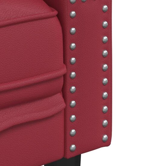 Chesterfield-Stijl Kunstleer Rood wijn Tweezitsbank
